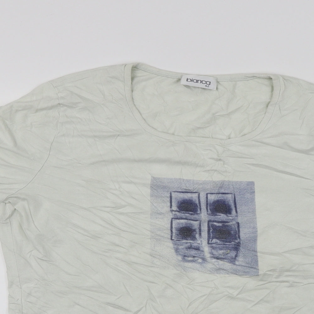 Bianca  Womens Ivory   Basic T-Shirt Size 14