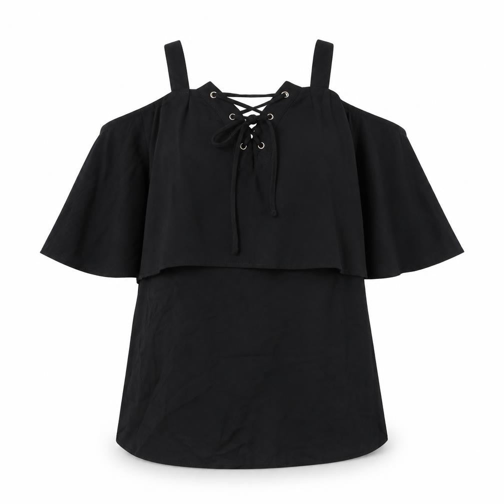 auxo Womens Black   Basic Blouse Size S