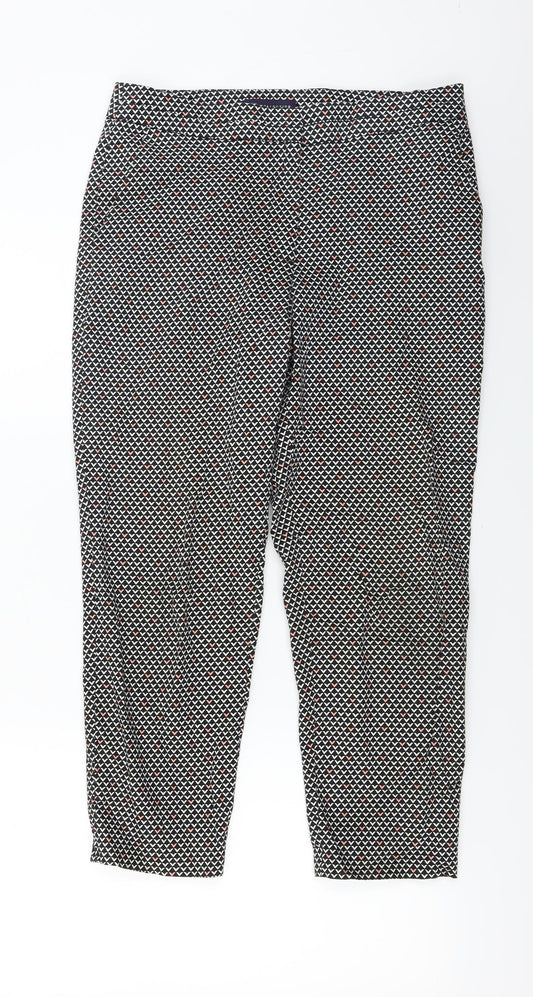 Marks and Spencer Womens Black Herringbone  Trousers  Size 10 L22 in