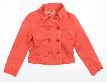 Preloved New Look Girls Orange   Jacket  Size 11-12 Years - Front