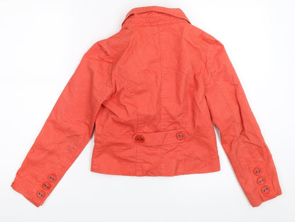 Preloved New Look Girls Orange   Jacket  Size 11-12 Years - Back