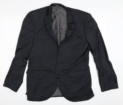 Preloved NEXT Mens Black   Jacket Blazer Size 40 - Front