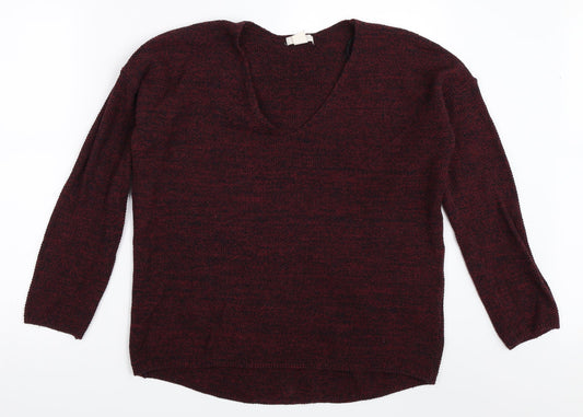 H&M Womens Red   Pullover Jumper Size M