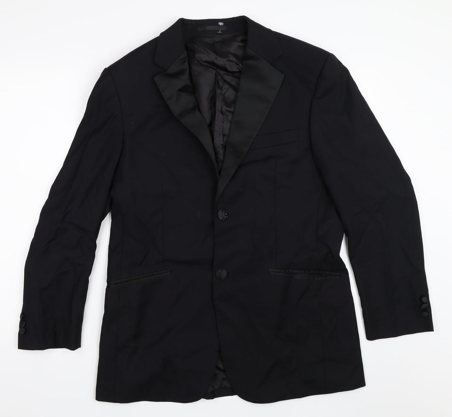 Preworn Mens Black   Jacket Blazer Size 38