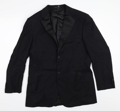Preloved Preworn Mens Black   Jacket Blazer Size 38 - Front