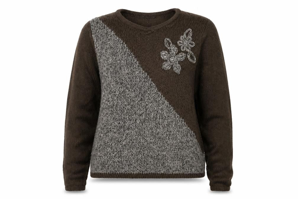 Casamia Womens Brown Pullover Jumper Size M