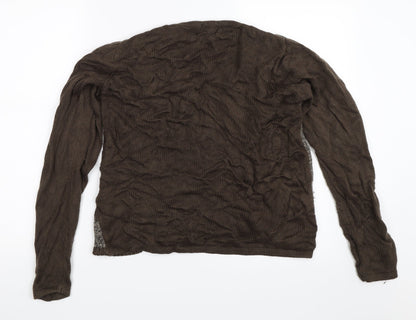 Casamia Womens Brown Pullover Jumper Size M