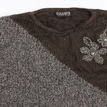 Casamia Womens Brown Pullover Jumper Size M