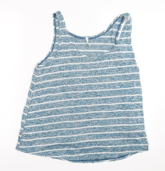 Preworn Womens Blue Striped  Basic Tank Size 14