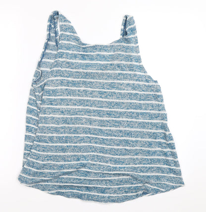 Preworn Womens Blue Striped  Basic Tank Size 14