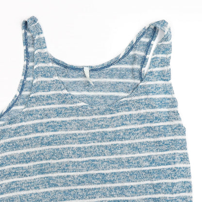 Preworn Womens Blue Striped  Basic Tank Size 14