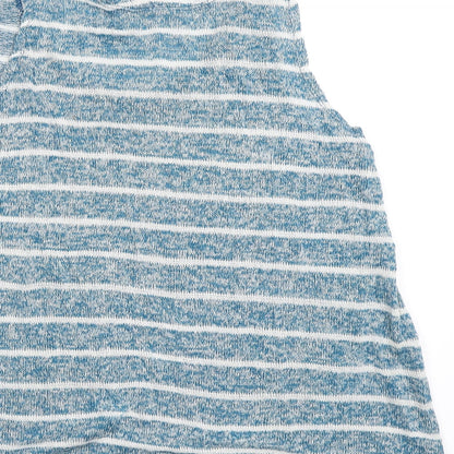 Preworn Womens Blue Striped  Basic Tank Size 14