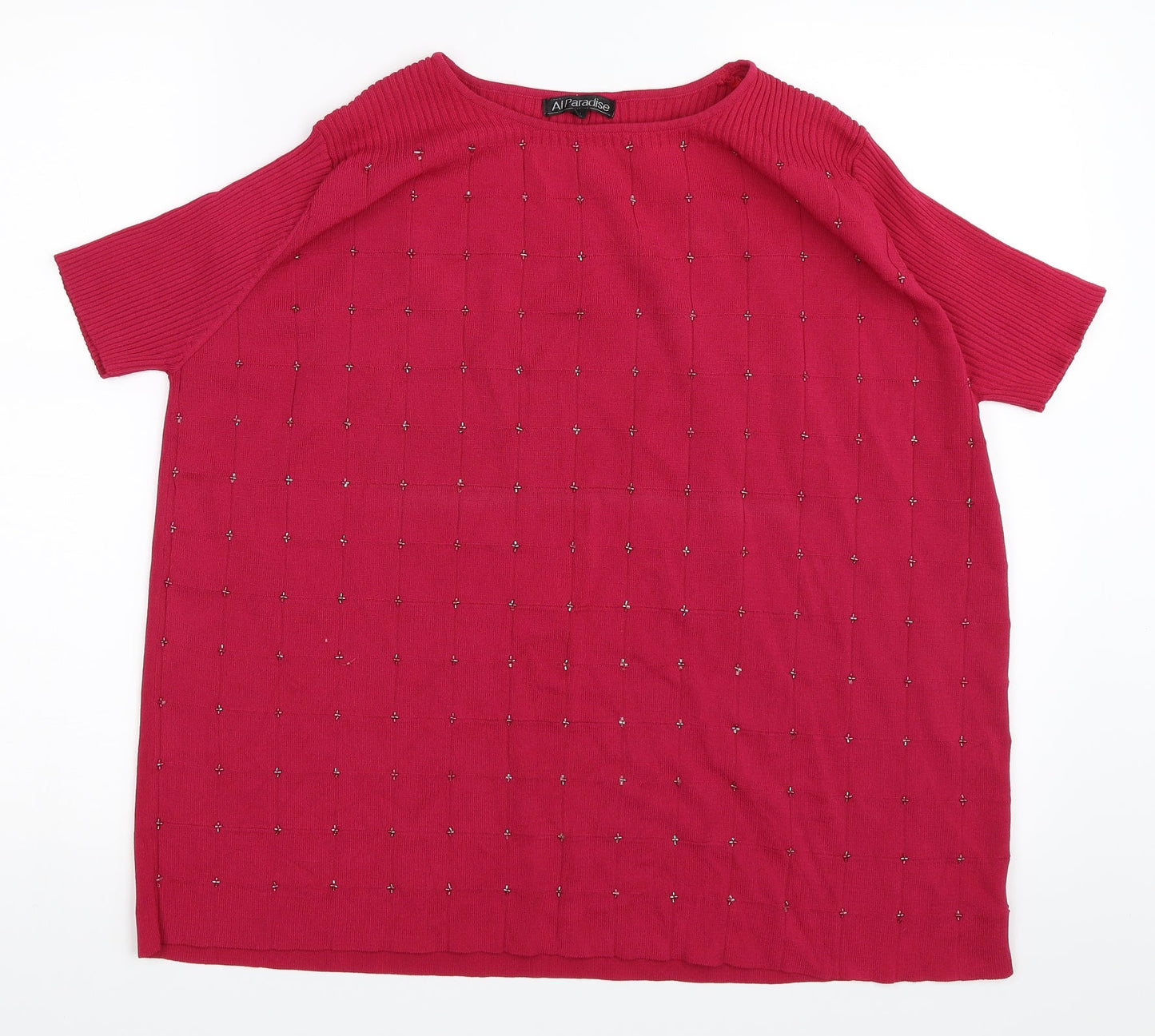 Al Paradise Womens Pink   Pullover Jumper Size L