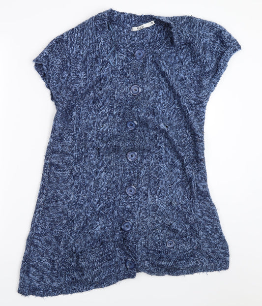 M&Co Womens Blue   Cardigan Jumper Size XL