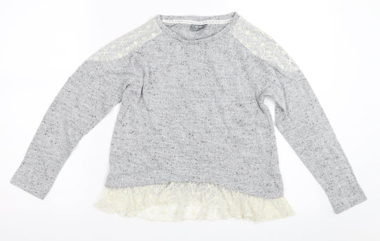 NEXT Girls Grey   Pullover Jumper Size 10 Years
