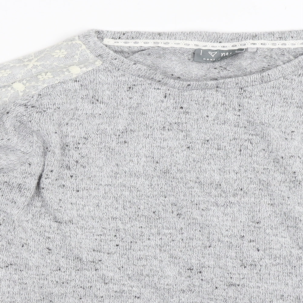 NEXT Girls Grey   Pullover Jumper Size 10 Years