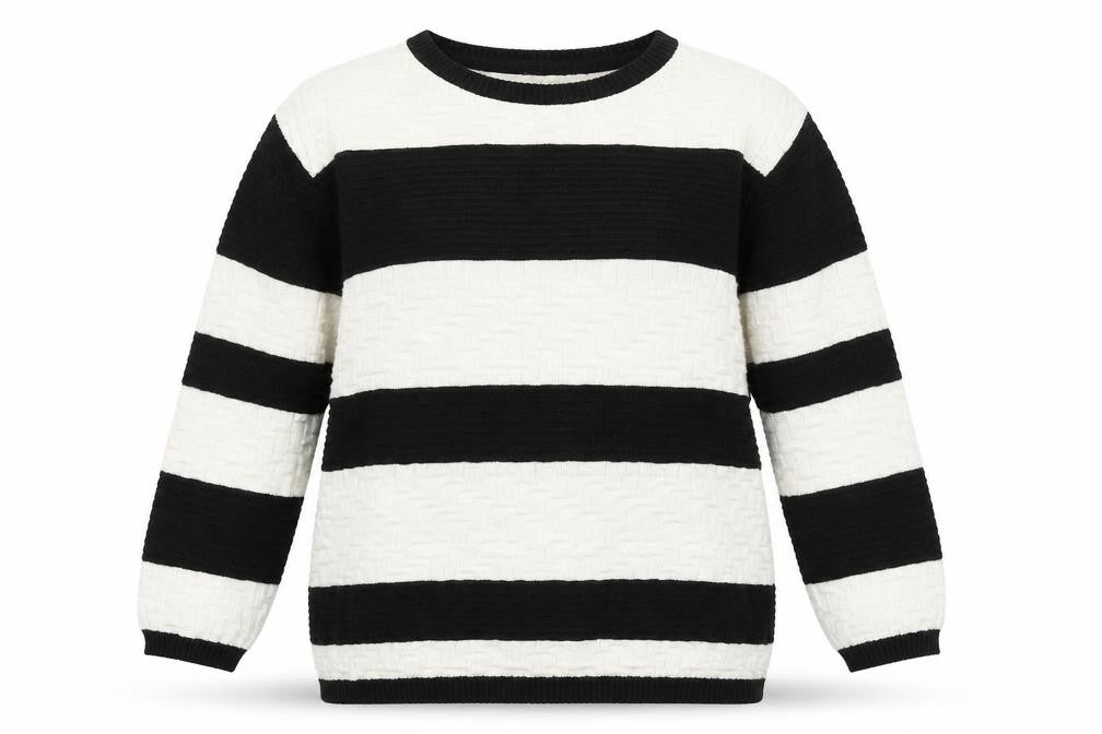 River Island Womens Black Striped  Pullover Jumper Size 6