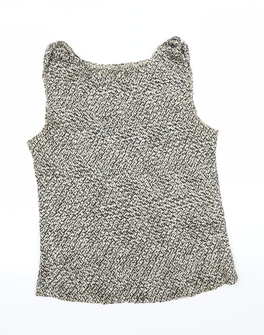 Casual Corner Annex Womens Beige Geometric  Basic Tank Size L