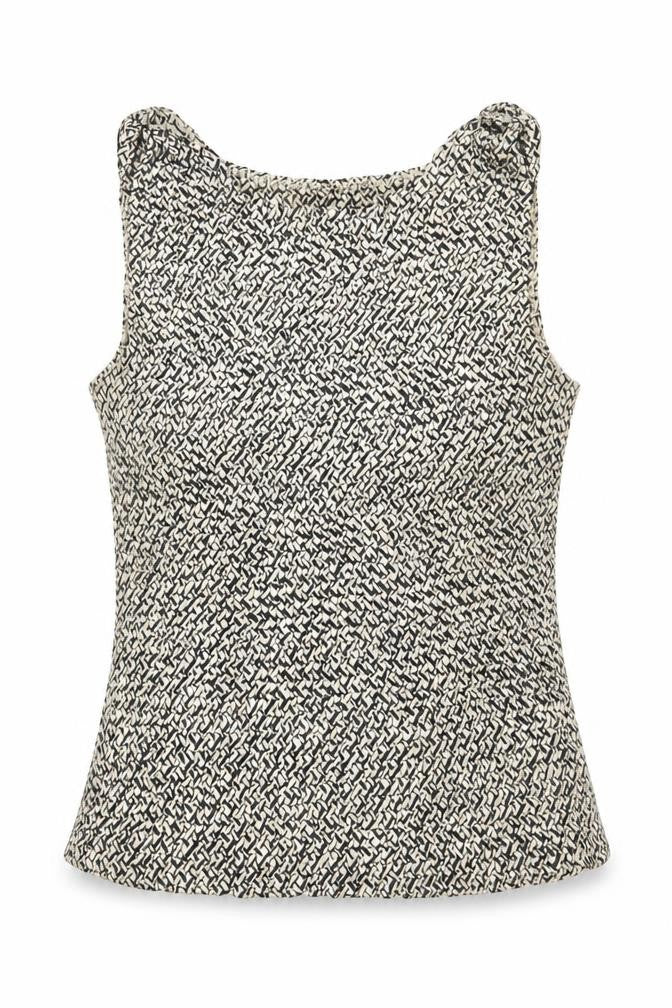 Casual Corner Annex Womens Beige Geometric  Basic Tank Size L