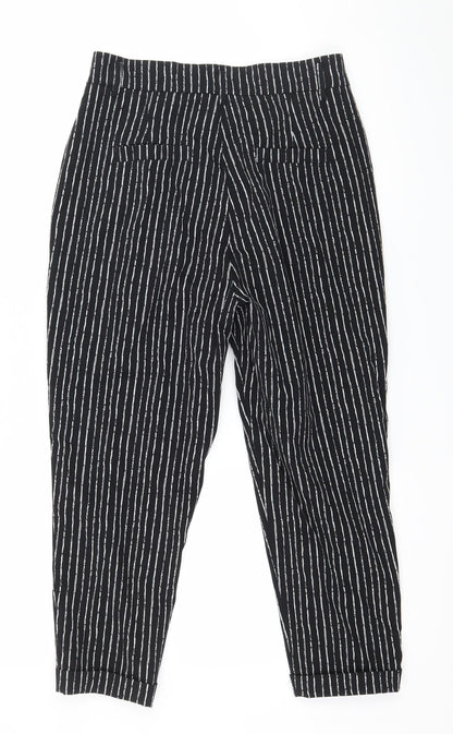 Preworn Womens Black Striped  Trousers  Size 27 in L24 in