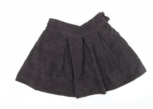 Zara Girls Grey  Corduroy Flare Skirt Size 9-10 Years
