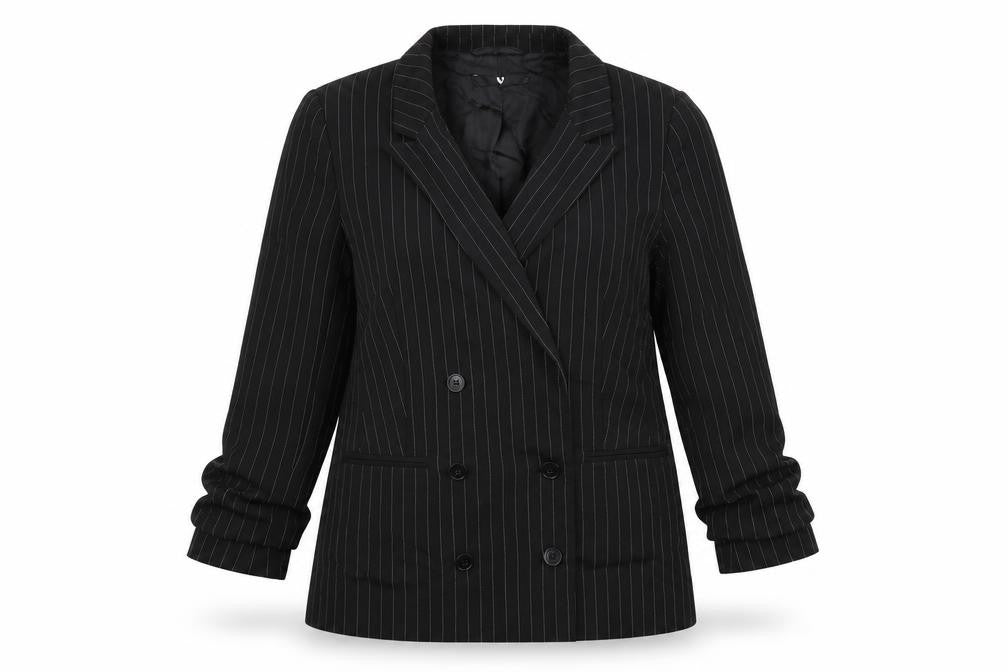 Very Womens Black Striped  Jacket Blazer Size 12