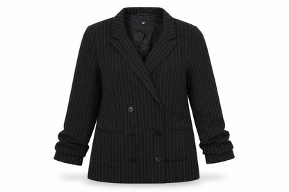 Very Womens Black Striped  Jacket Blazer Size 12