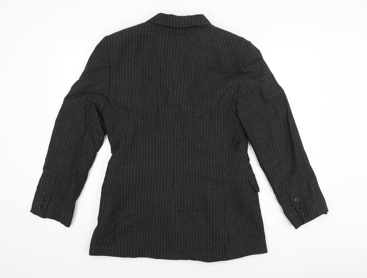Preworn Womens Grey Spotted  Jacket Blazer Size 12