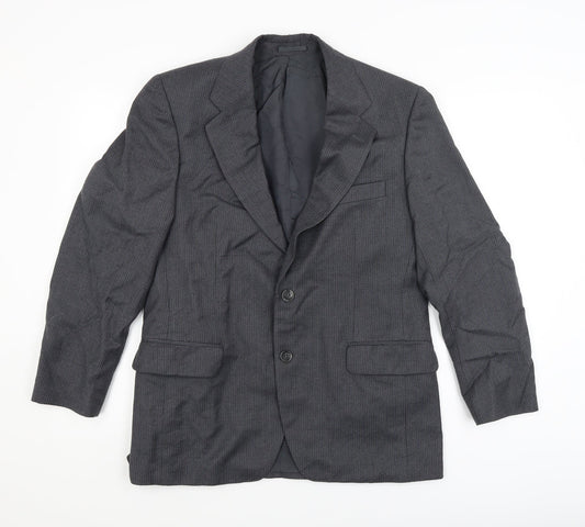 J A Moore Mens Grey Striped  Jacket Blazer Size 38