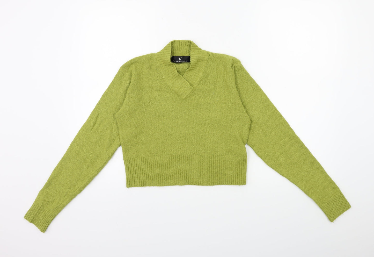 yf Womens Green  Knit Pullover Jumper Size M