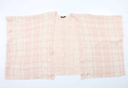 George Womens Pink Check  Cape Jumper One Size