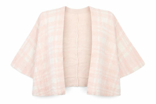 George Womens Pink Check  Cape Jumper One Size