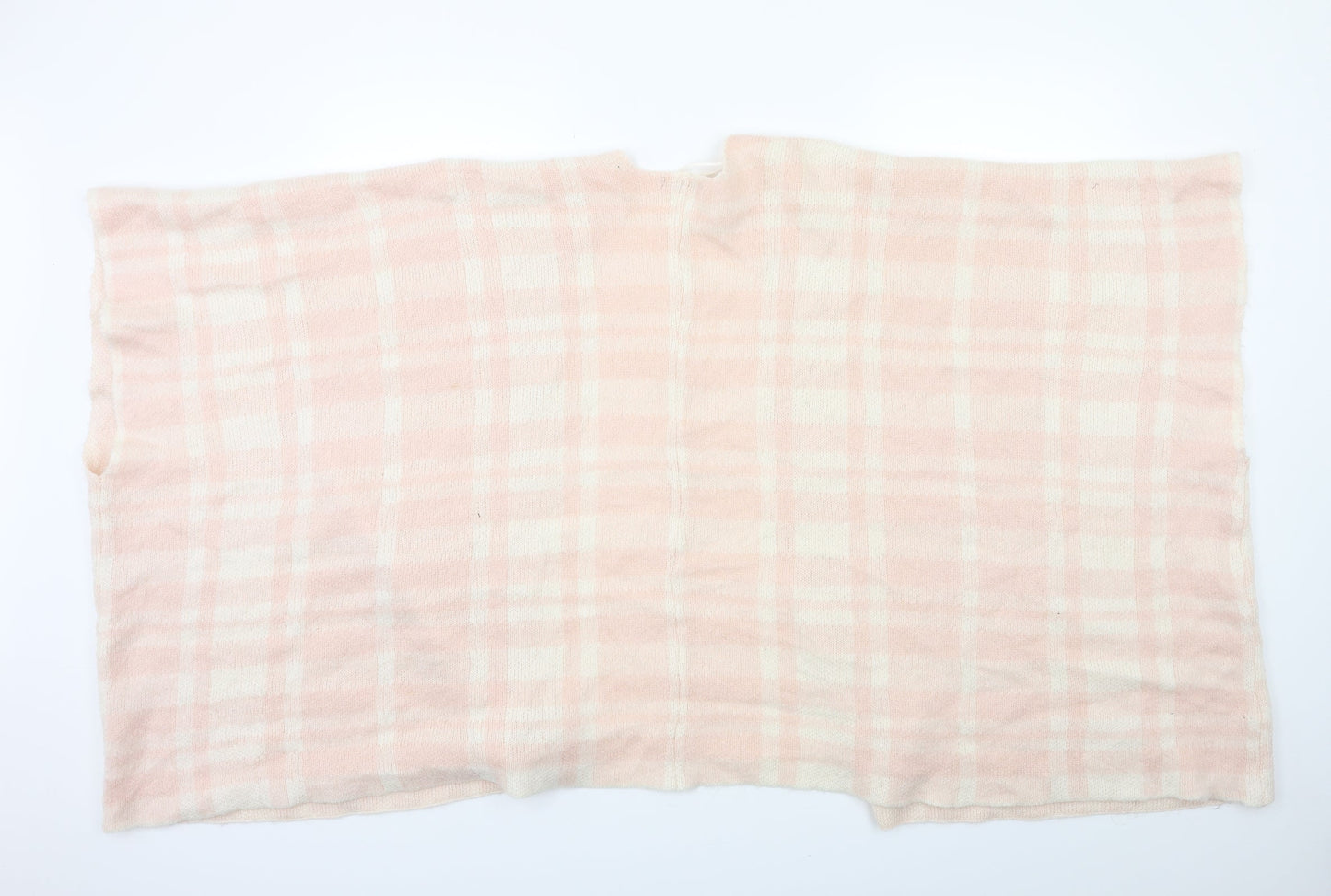 George Womens Pink Check  Cape Jumper One Size