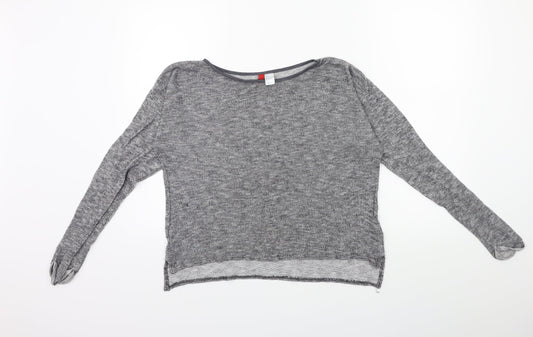 H&M Womens Grey  Knit Pullover Jumper Size 10