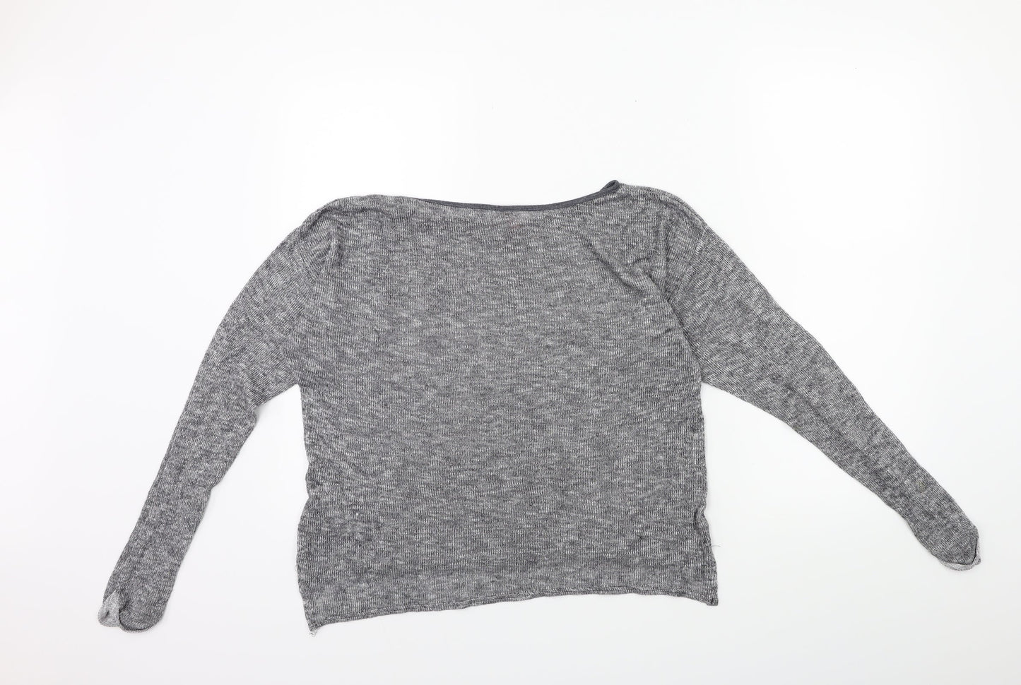 H&M Womens Grey  Knit Pullover Jumper Size 10