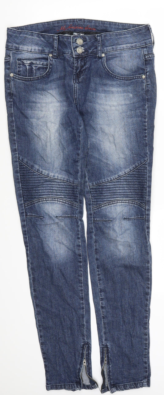Preworn Womens Blue  Denim Skinny Jeans Size 32 in L31 in