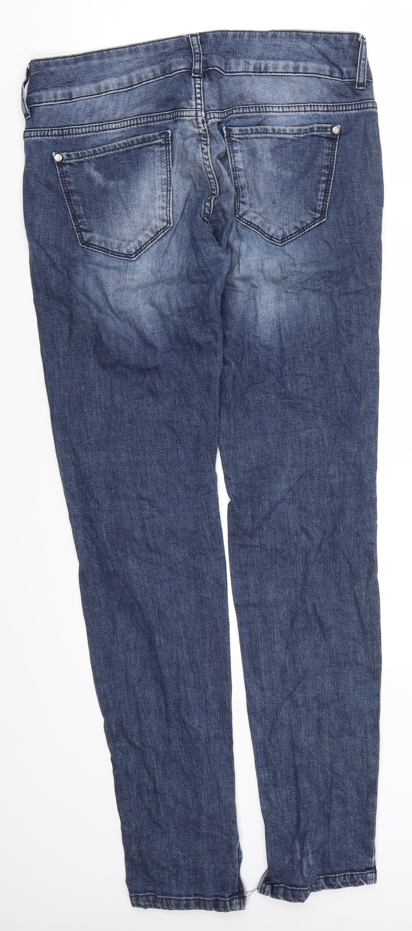 Preworn Womens Blue  Denim Skinny Jeans Size 32 in L31 in