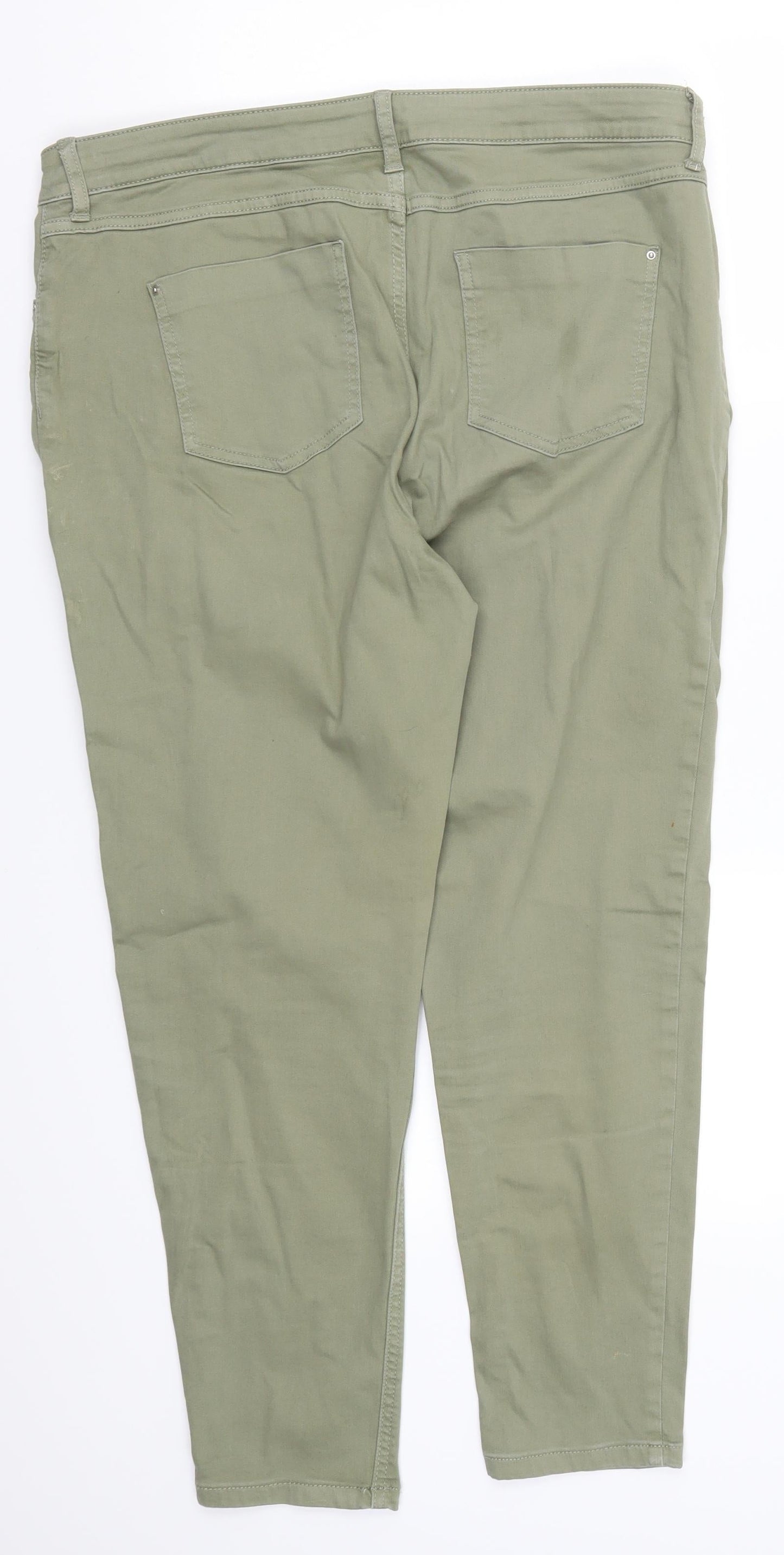 Preworn Womens Green  Denim Jegging Jeans Size 36 in L25 in