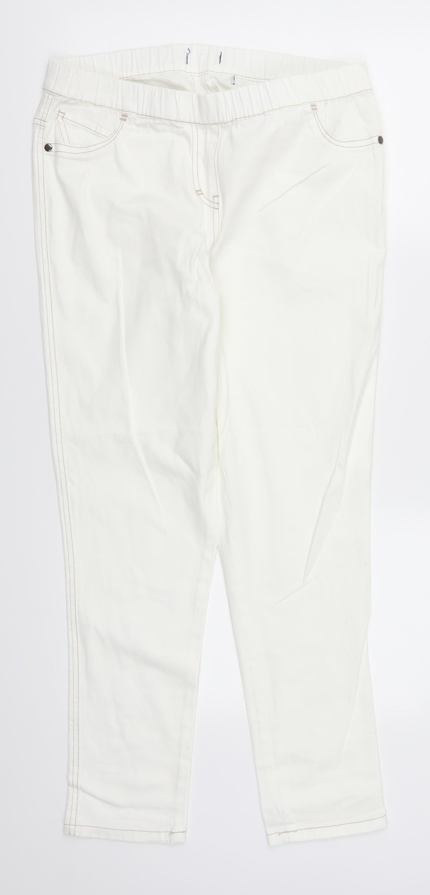 Preworn Womens White  Denim Jegging Jeans Size 30 in L26 in
