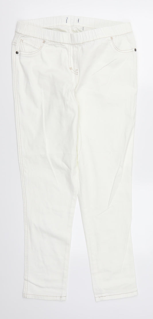 Preworn Womens White  Denim Jegging Jeans Size 30 in L26 in