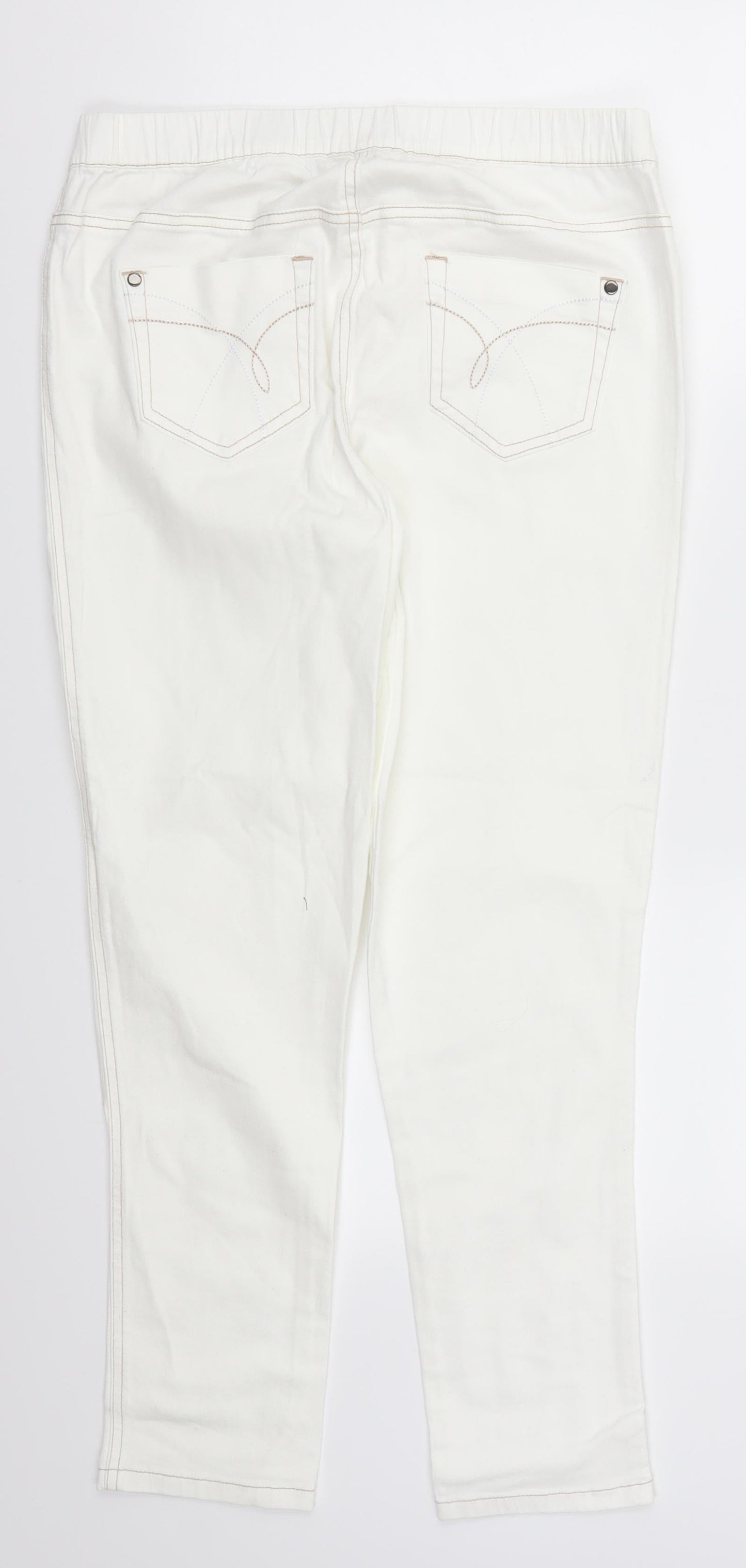 Preworn Womens White  Denim Jegging Jeans Size 30 in L26 in