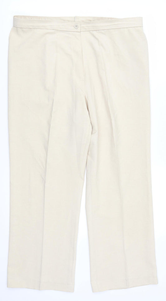 Marks and Spencer Womens Beige   Trousers  Size 37 in L26.5 in