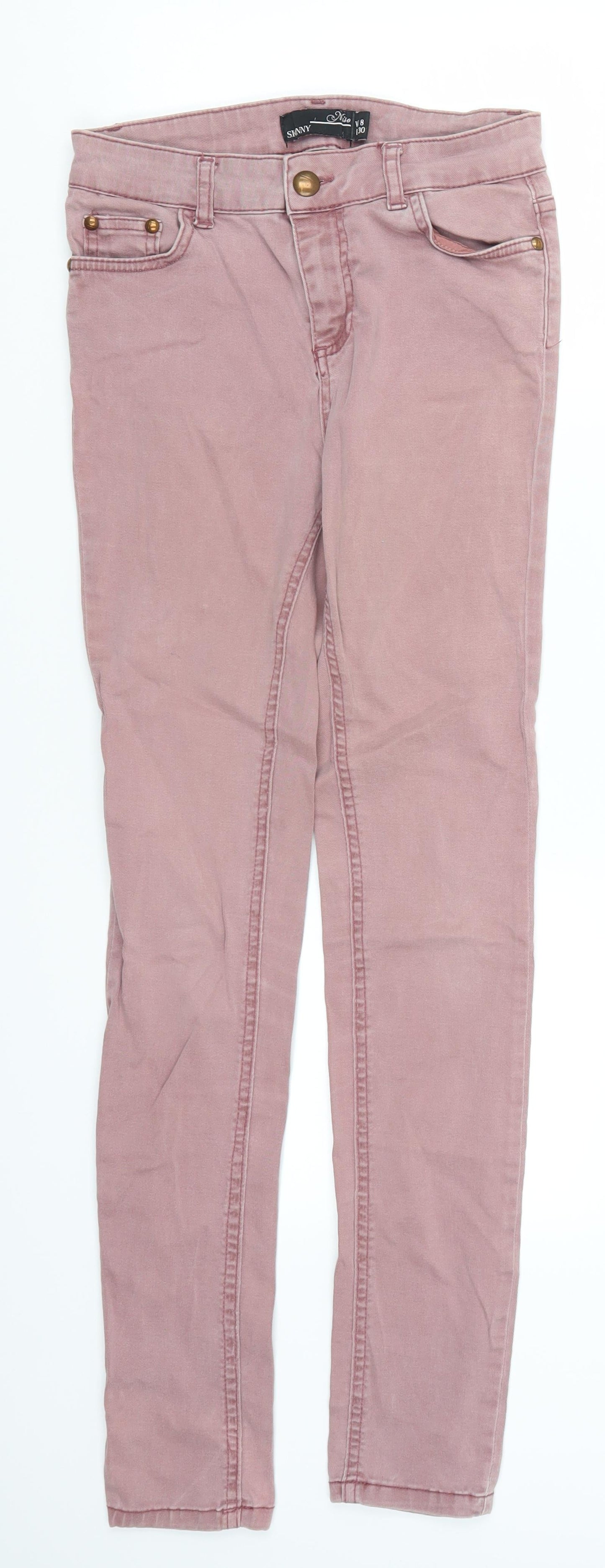 Miso Womens Pink  Denim Skinny Jeans Size 8 L28 in