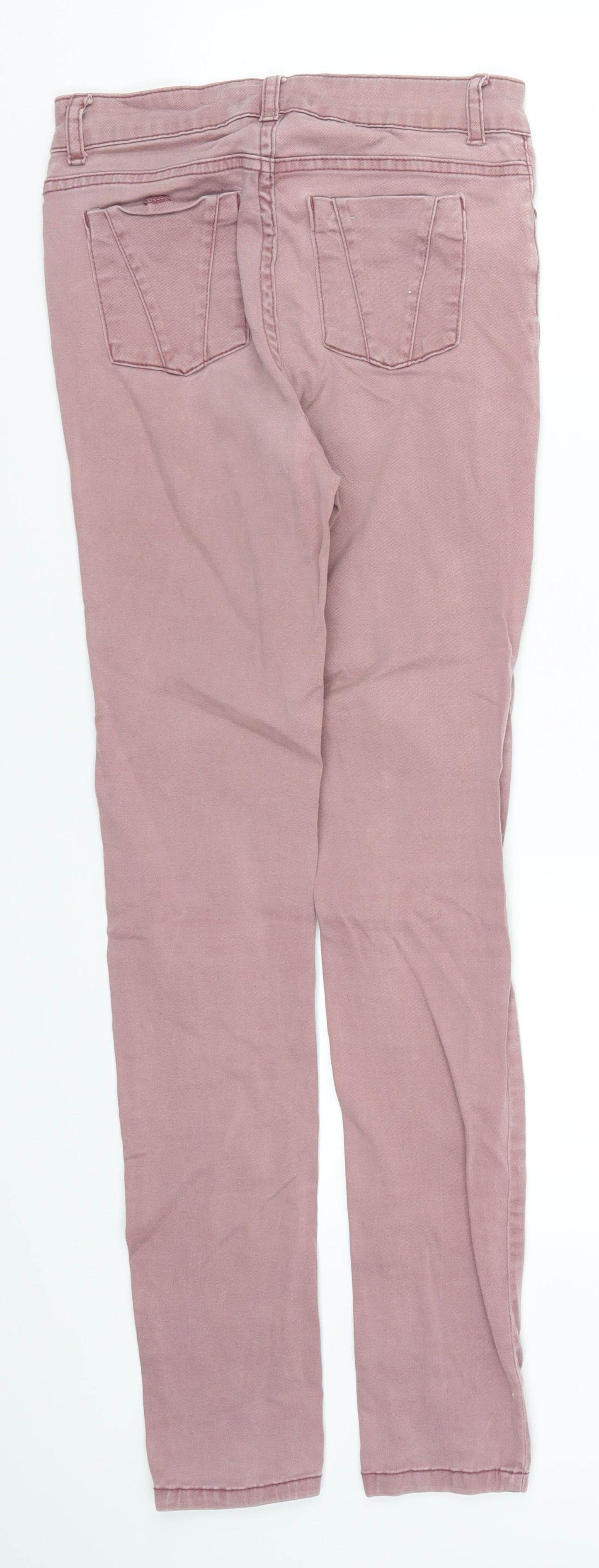 Miso Womens Pink  Denim Skinny Jeans Size 8 L28 in