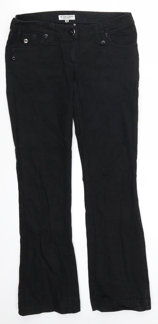 Blind Date Womens Black  Denim Straight Jeans Size M L30 in