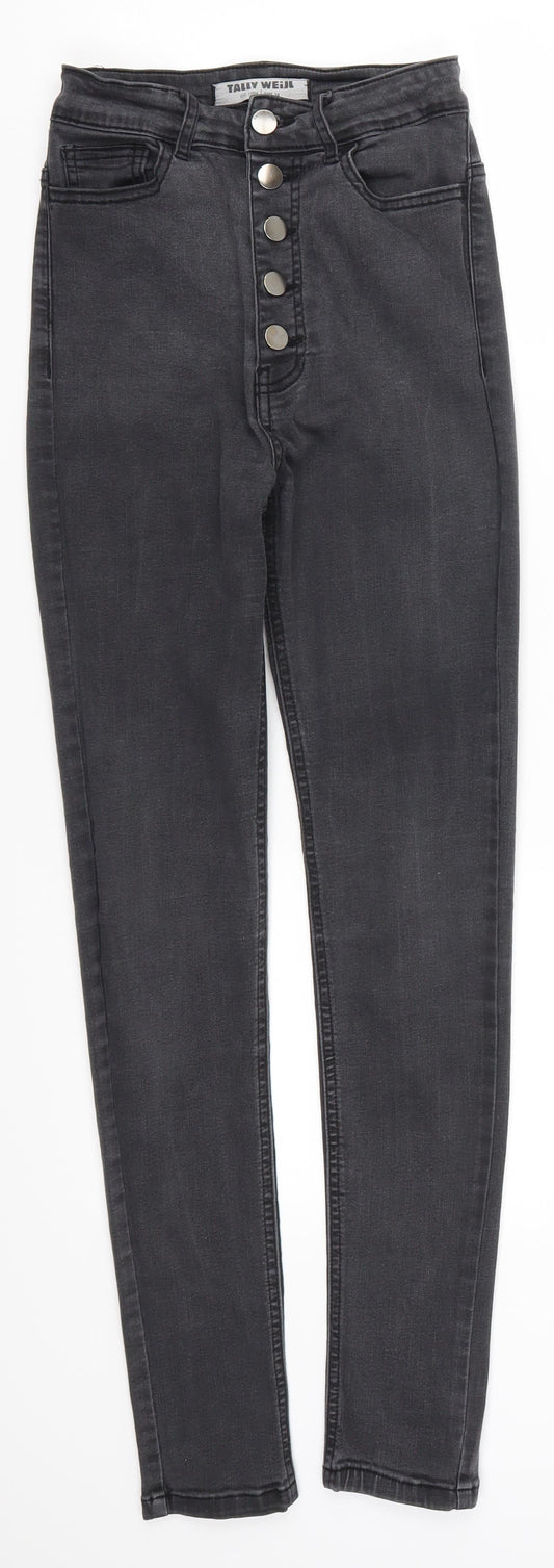 TALLY WEiJL Womens Grey  Denim Skinny Jeans Size 6 L27.5 in