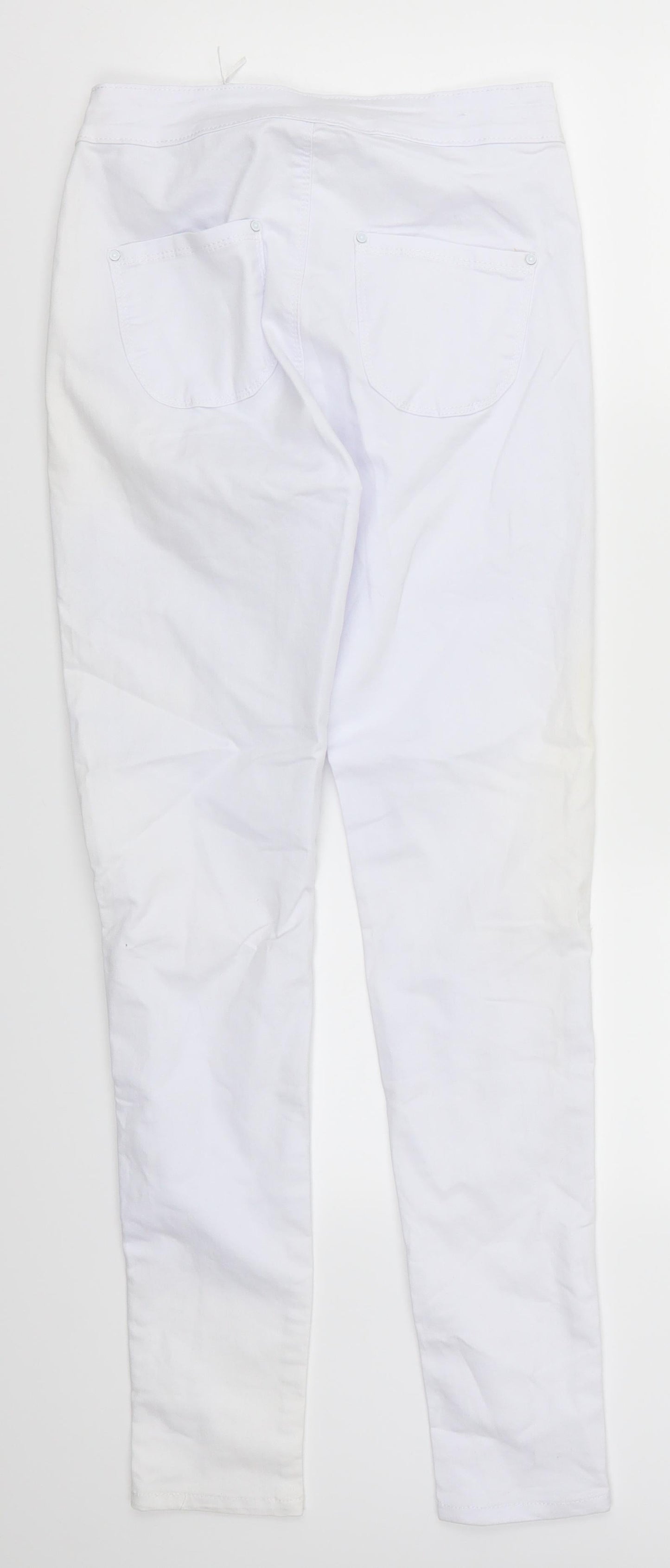 DS Fashion Womens White  Denim Skinny Jeans Size 8 L30 in