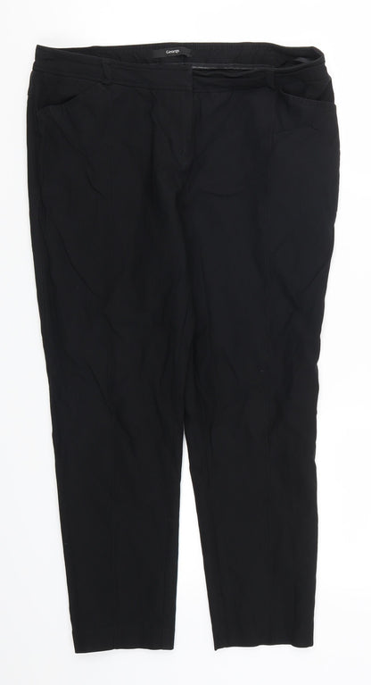 George Womens Black   Trousers  Size 12 L23 in