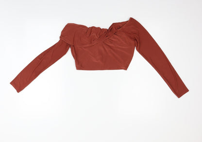 PRETTYLITTLETHING Womens Red   Basic Blouse Size 12