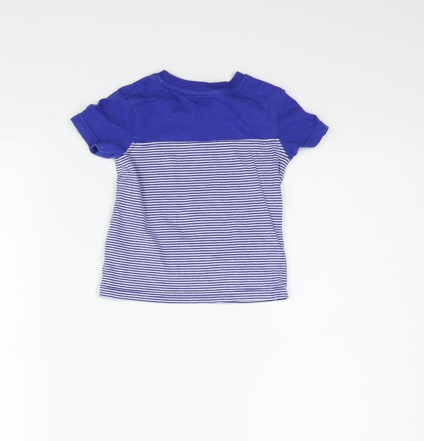 George Boys Blue Striped  Basic T-Shirt Size 12-18 Months